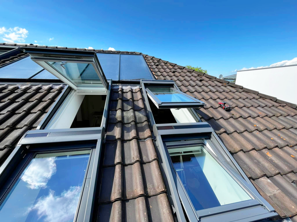 Fenster Einbau auf Dachschräge